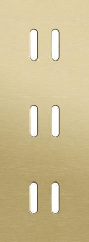 Triple cover plate, vertical 71mm center distance, for three double switching functions, Niko Rocke