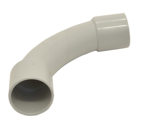 Bend for rigid pipe 32mm light Grey