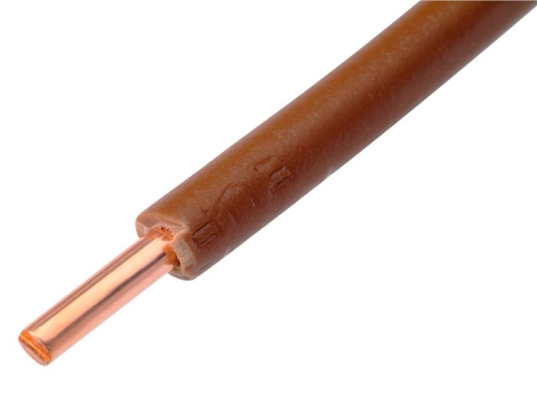 Vob 1.5 Brown (H07V-U) in coil of 100m CPR class: ECA