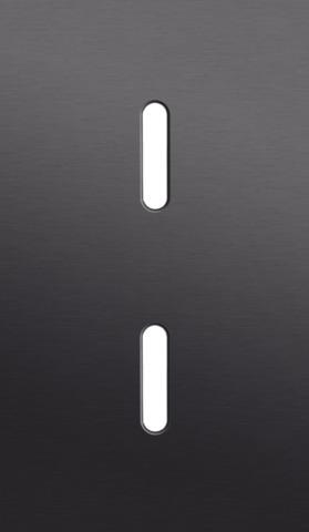 Double cover plate, vertical 60mm centre distance, for two single switching functions, Niko Rocker