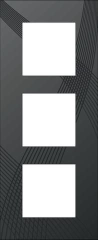 Triple vertical plate spacing 60mm Fluent Anthracite