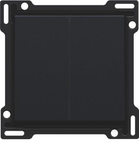 Set de finition pour interrupteur double allumage, interrupteur va-et-vient + bouton-poussoir N.O.,