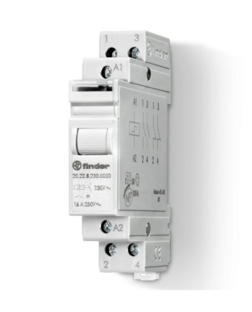 Télérupteur modulaire 230Vac 2NO 16A agsno2