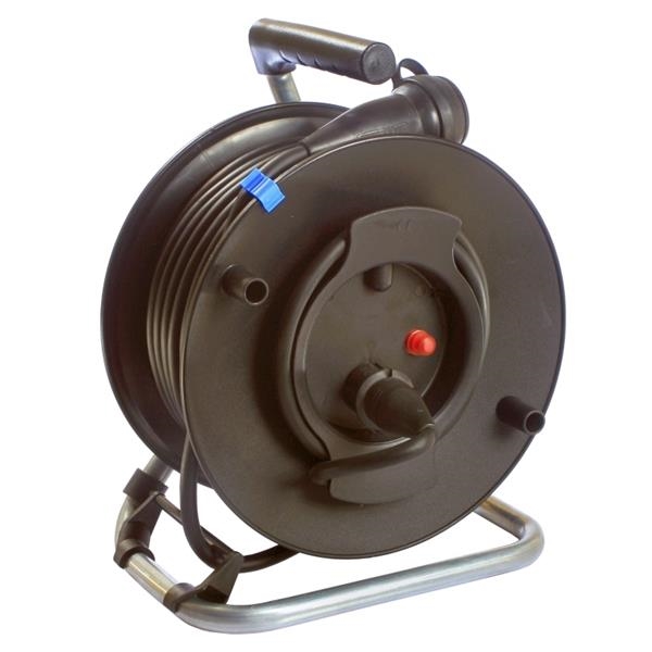 Kabeloproller 285mm, 25m H07RN-F3G2.5 Zwart + thermische beveiliging