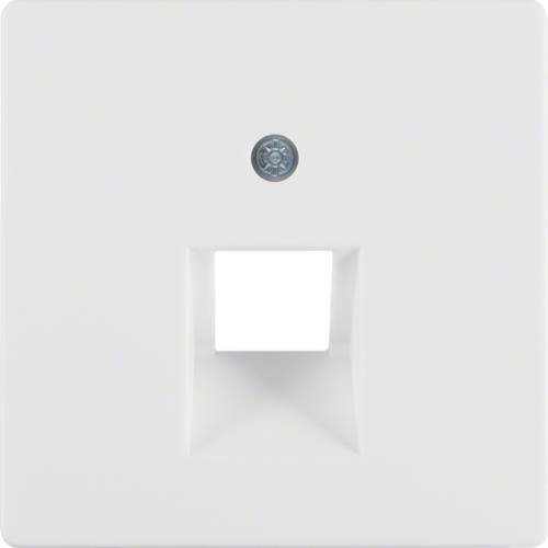 Centraalstuk voor data - contactdoos 1 - voudig Berker Q.1 / Q.3 Polarwit, Fluweel