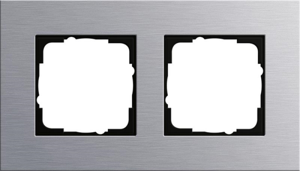 Cadre finition 2 x Gira Esprit Aluminium