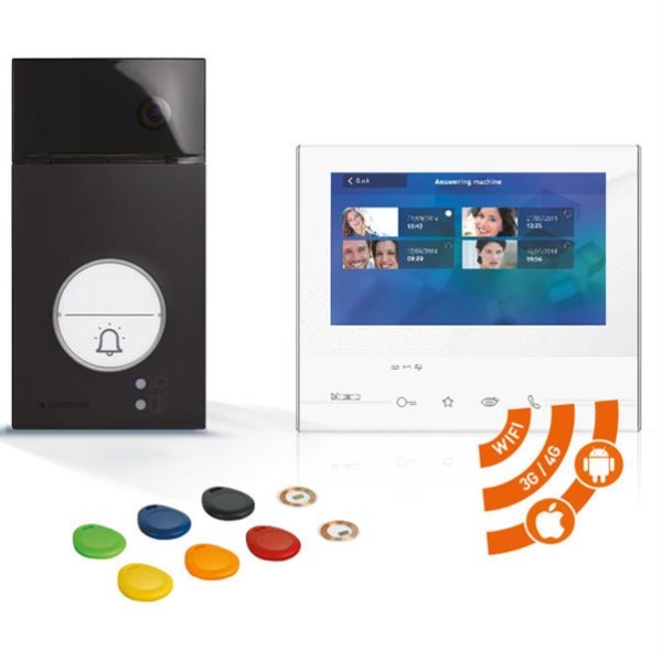 Kit vidéo couleur 1 bouton - poussoir L3000 Noir + Classe 300 X13E