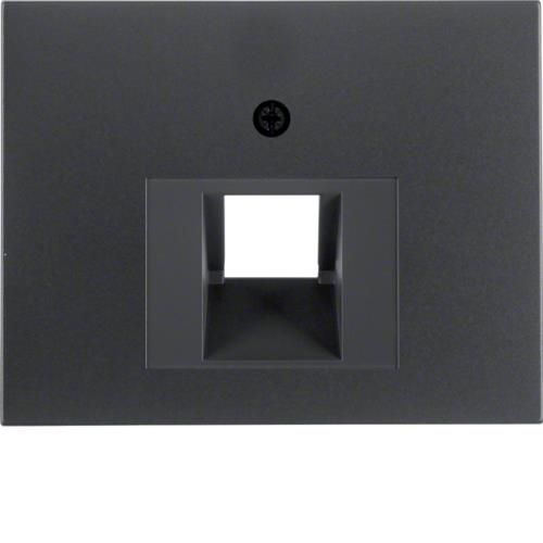 Enjoliveur pour prise informatique simple Berker K.1 Anthracite, mat