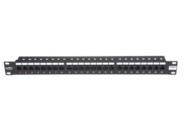 BKT 19" patchpaneel 24 x RJ45 onafgeschermd cat5E 1U Zwart