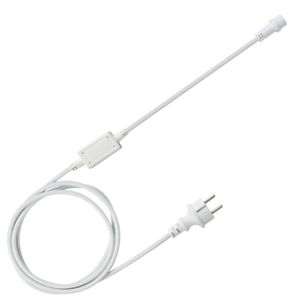 Adaptateur caoutchouc 3A, avec fusible, 1,5m