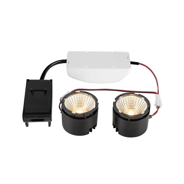 New Tria® 155, double Ledmodule, 2700K, 38°, phase, Zwart