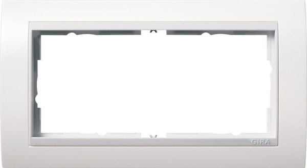Cover frame 2 gang without circuit breaker intermediate frame pure White Gira Event pure White