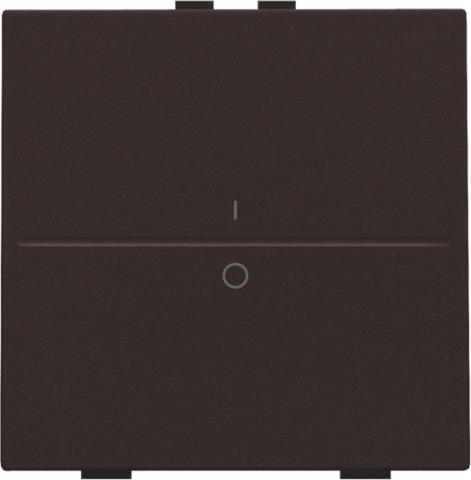 Touche simple avec marquage I et 0 pour interrupteur sans fil ou bouton-poussoir à 2 boutons Dark Br