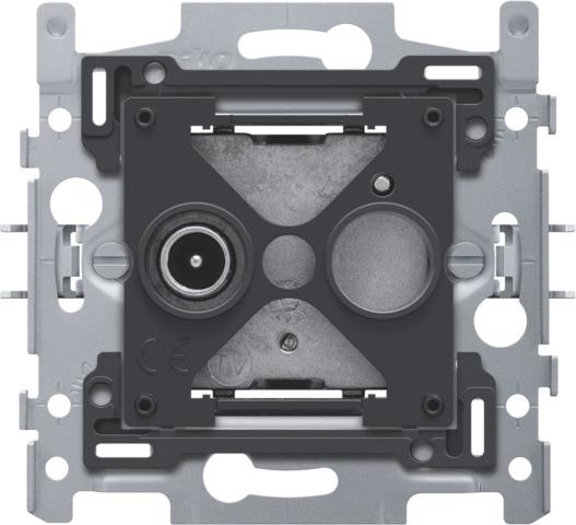 Base for single coax connection for TV