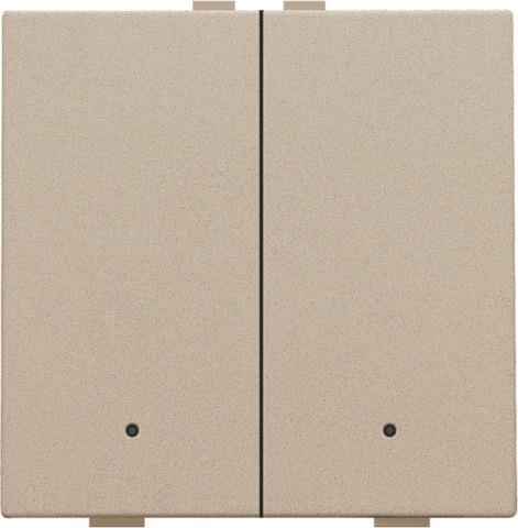 Bouton - poussoir double avec Led pour Niko Home control Champagne