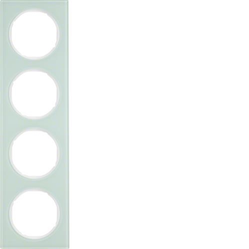 Frame 4gang, R.3, glass polar White