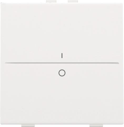 Touche simple avec marquage I et 0 pour interrupteur sans fil ou bouton-poussoir à 2 boutons White S