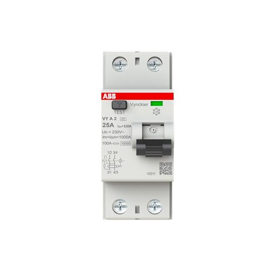 Differentieelschakelaar VY 2 polig 25A 30mA type A