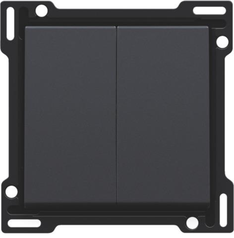Set de finition pour interrupteur double allumage, interrupteur va & vient + bouton - poussoir