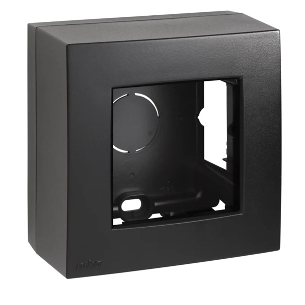 Single surface mounting kit for surface mounting 1 flush mounting function, Black coated