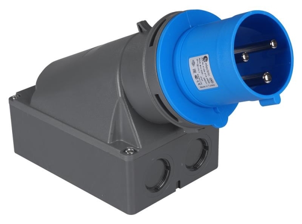 Prise CEE murale apparente Bleu 3 x 63A IP44