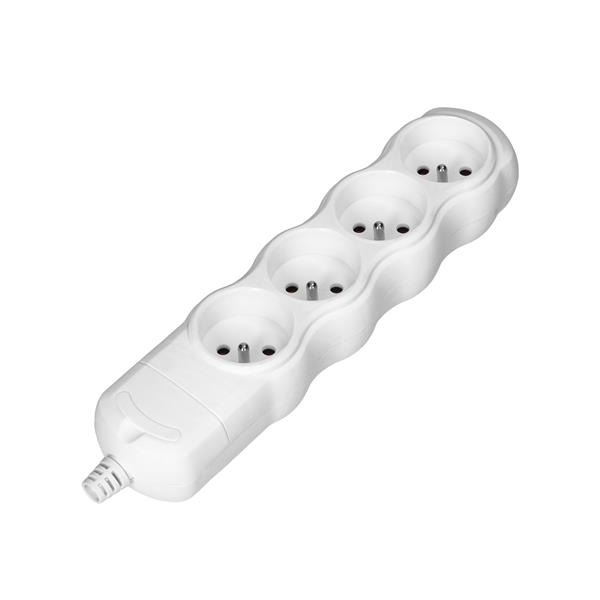 Stekkerdoos splitter 4 x 2 polig + A, Wit