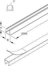 LC - miniduct for 1 cable, 5,8 x 7,8 x 2000mm