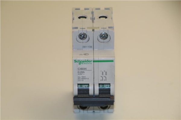 Modular circuit breaker Multi 9 - C60H - 2 poles 25A curve D