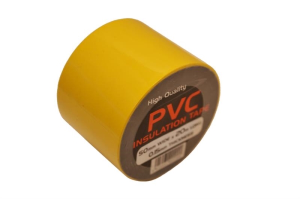 Insulating tape Yellow 0.15mm x 50mm x 20m