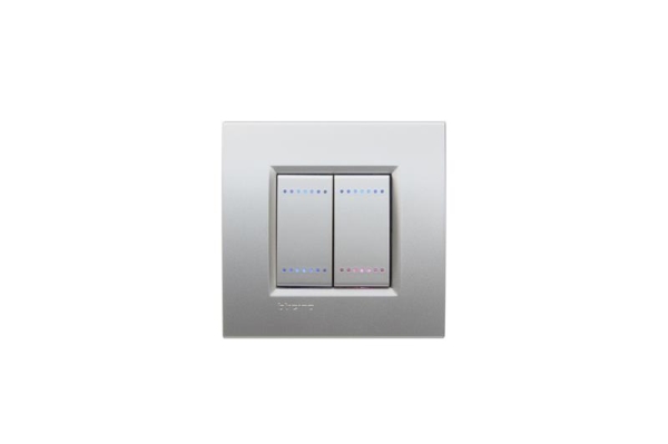 Schakelaar 4 - toets,Bticino ,Light - Metal RGB