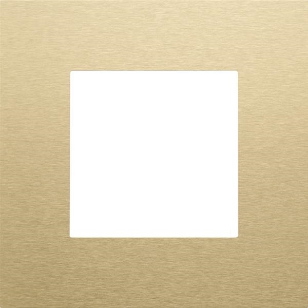 Enkelvoudige afdekplaat, Niko Pure Aluminium geborsteld Goud