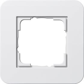Cadre de finition simple Gira Blanc brillant avec cadre de support Blanc brillant