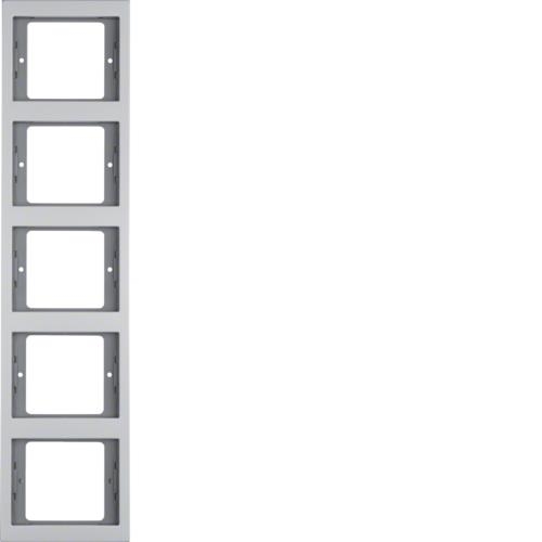 Frame 5gang vertical, K.5, Alu, Alu anodised