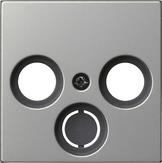 Afdekking antennecontactdoos System 55 Edelstaal