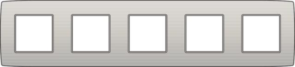 Afdekplaat vijfvoudig 71 horizontaal Light Grey