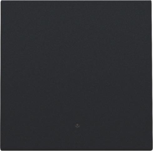 Afwerkingsset met lens voor elektronische schakelaar of drukknop Black Coated