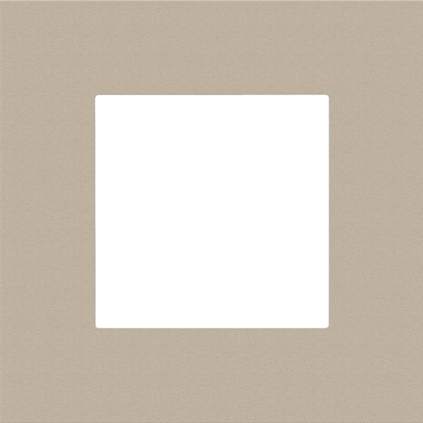 Enkelvoudige afdekplaat, Niko Pure steel Champagne