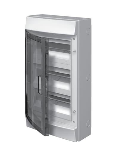 Fix - O - rail 65 boîtier de distribution 36 modules 3 rangées porte transparente IP65
