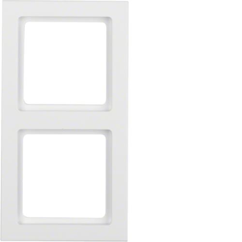 Frame 2gang Q.3 polar White velvety