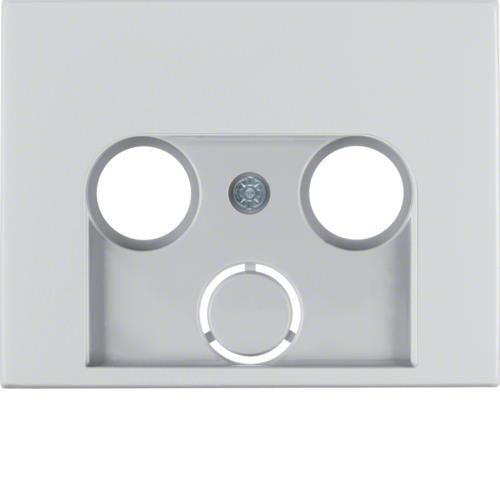Enjoliveur pour prise coaxiale 2 et 3 trous Berker K.5 Alu