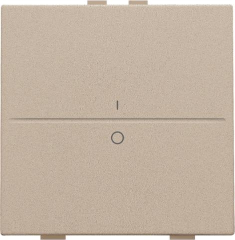 Touche simple avec marquage I et 0 pour interrupteur sans fil ou bouton-poussoir à 2 boutons Champag