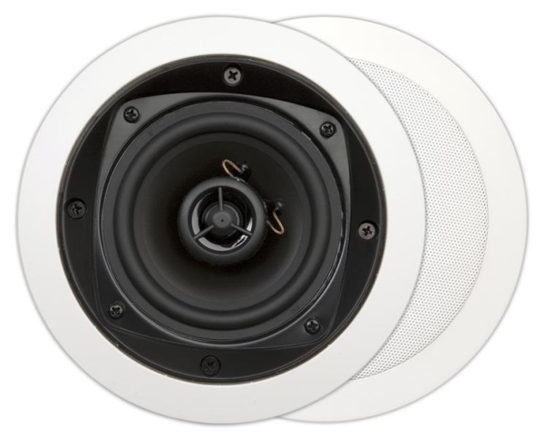 Mdc501, basic, haut-parleur encastrable 2 voies, rond, 70W, Blanc (2 pièces)