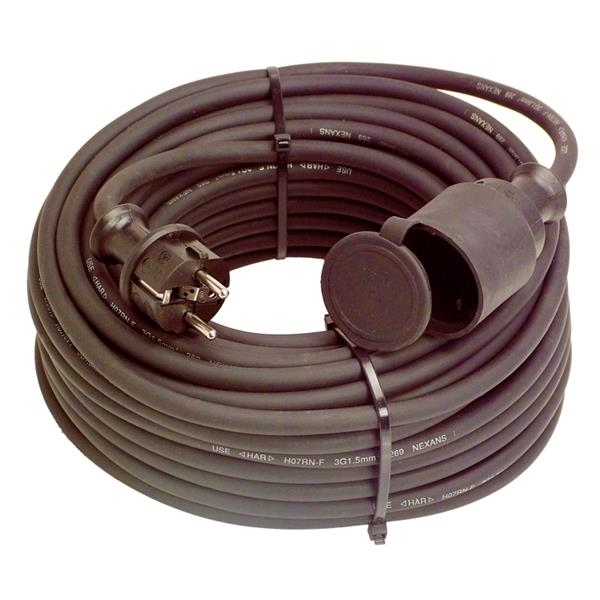 Verlengkabel neopreen, 25m H07RN-F3G2.5 Zwart