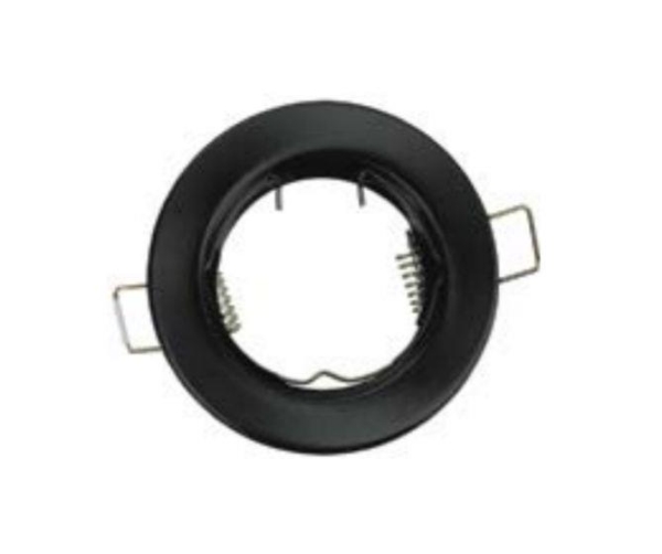 Vaste inbouwspot Zwart inbouwdiameter 60mm / buitendiameter 80mm