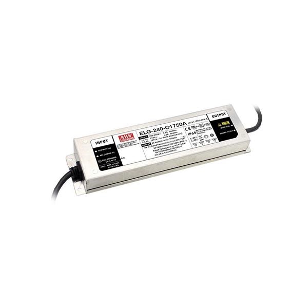 Ac - Dc single output Led driver (CV+CC) with PFC 3 wire input output 24Vdc at 10A CC fixed output