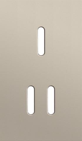Plaque de recouvrement double, verticale 60mm d'entraxe, pour une fonction de commutation simple et