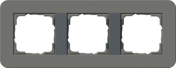 Cadre finition 3 x Gira E3 Gris foncé / Anthracite