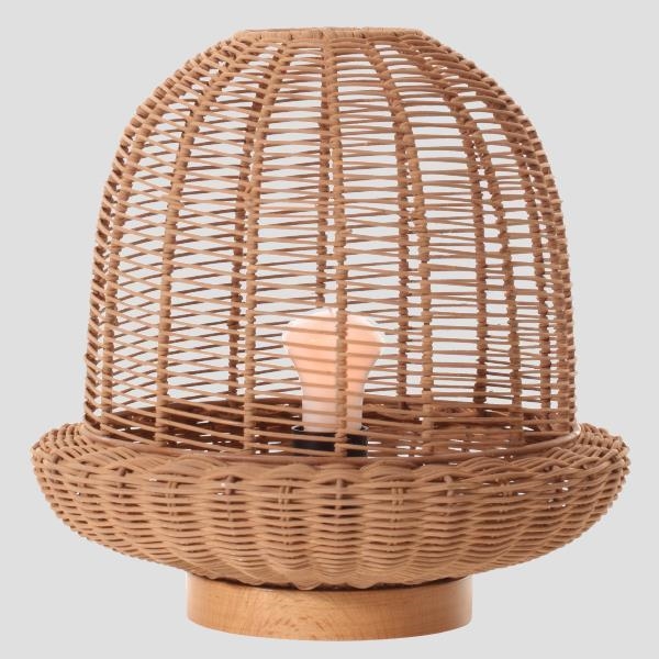 Table lamp E27 base Wood & Rattan diameter 30 x 29,5 beige