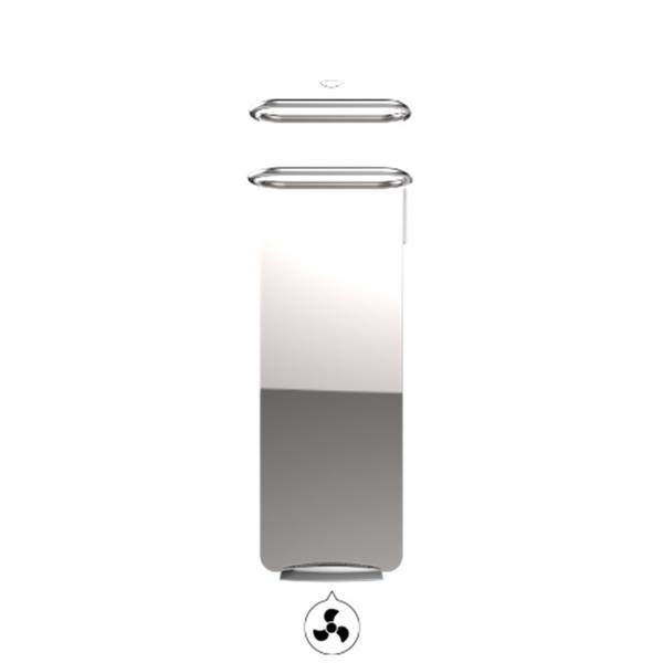 Campaver bain 1200W avec miroir coins carrés