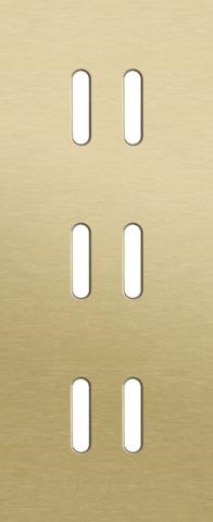 Plaque de recouvrement triple, verticale 60mm d'entraxe, pour trois fonctions de commutation double,